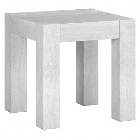 ChunKy White : Đôn Góc Trang Trí Gỗ Sồi - 1 Tầng